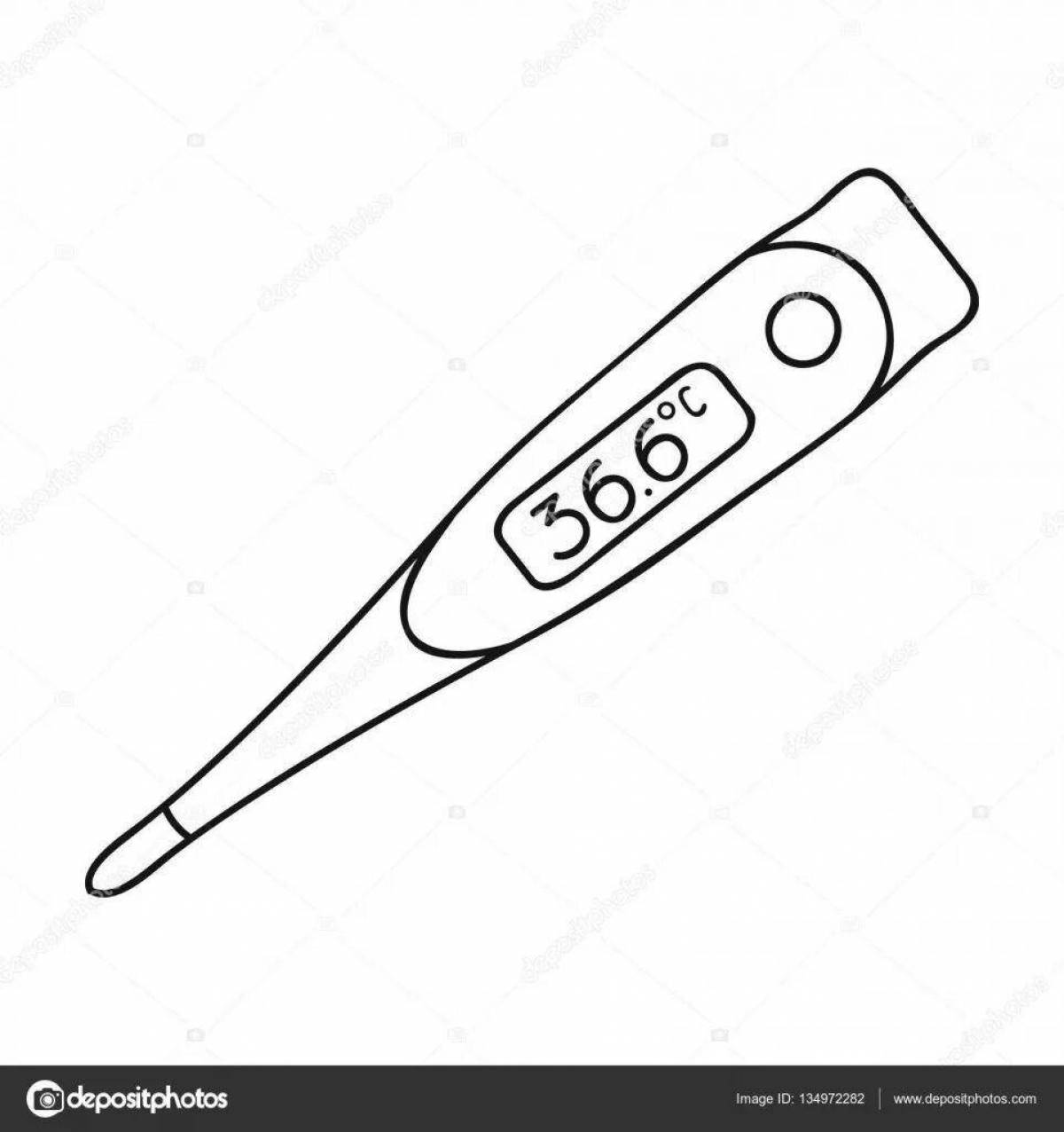 Творческая раскраска термометр для детей
