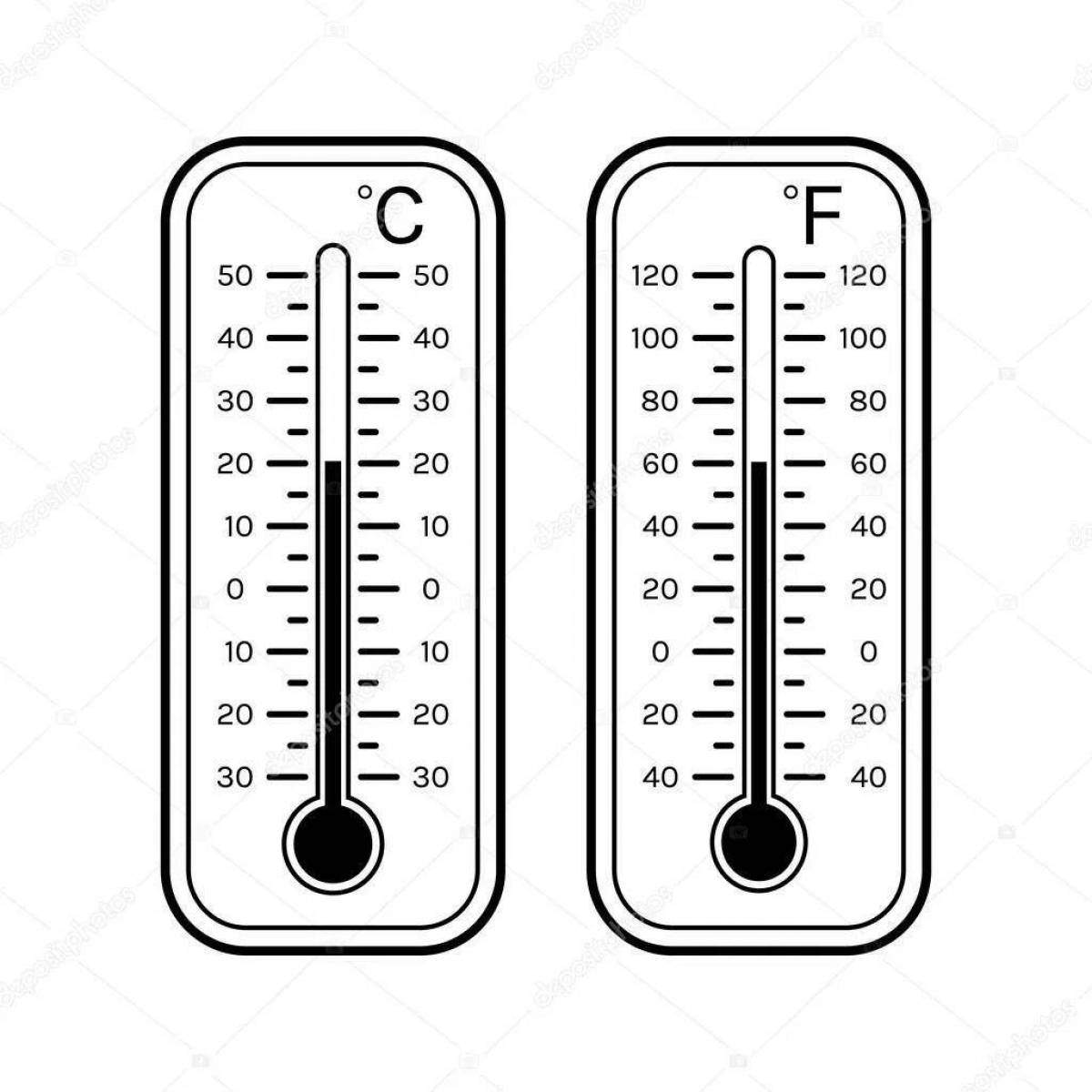 Great thermometer coloring book for kids