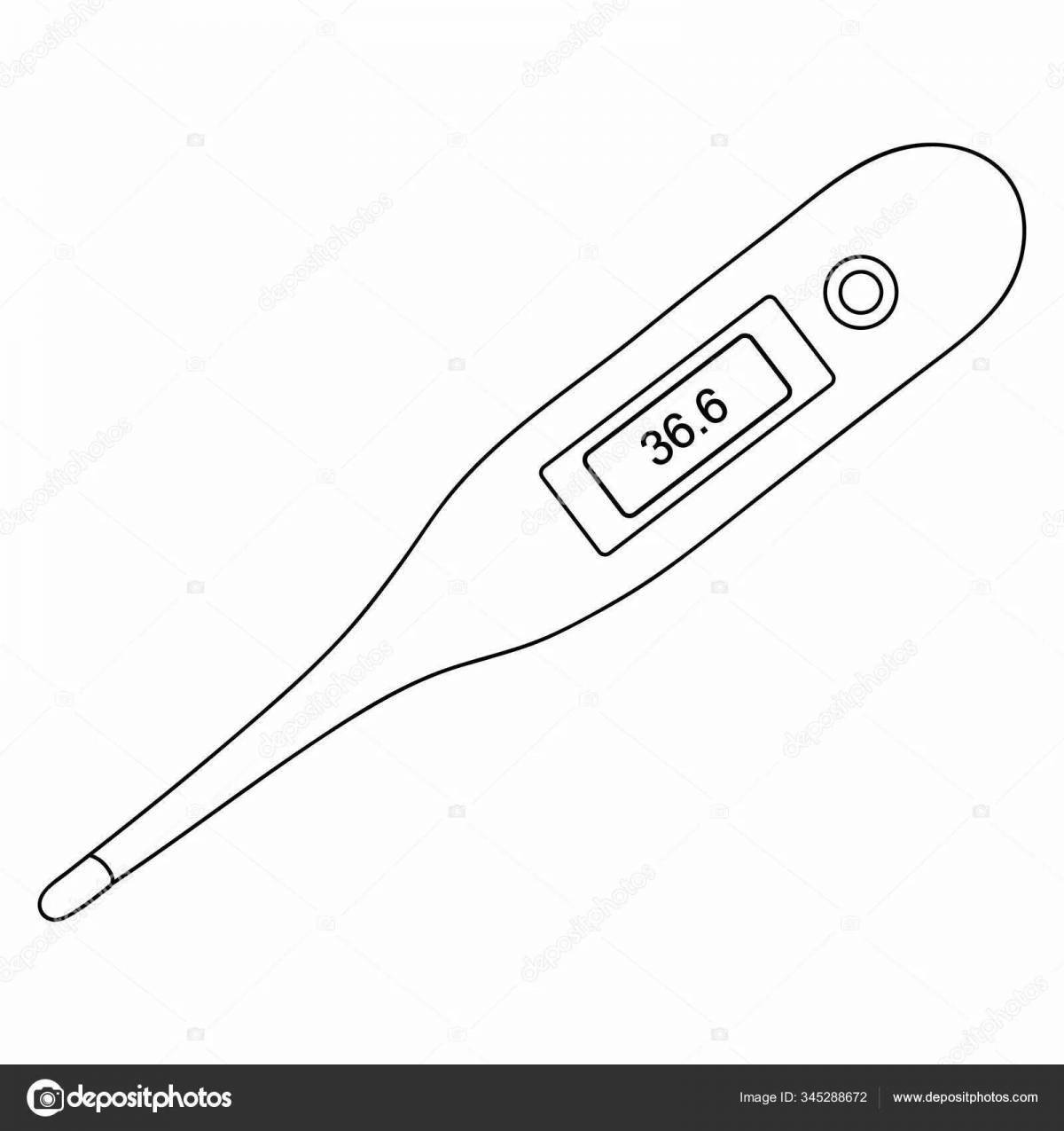 Colorful creative coloring thermometer for kids