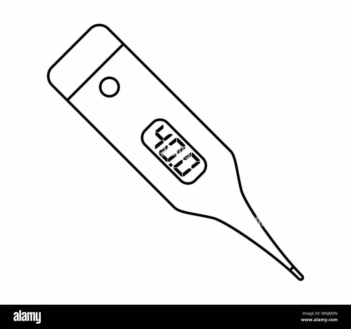Colorful innovative thermometer coloring book for kids
