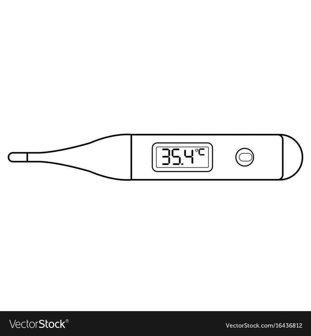 Красочная сказочная раскраска термометр для детей