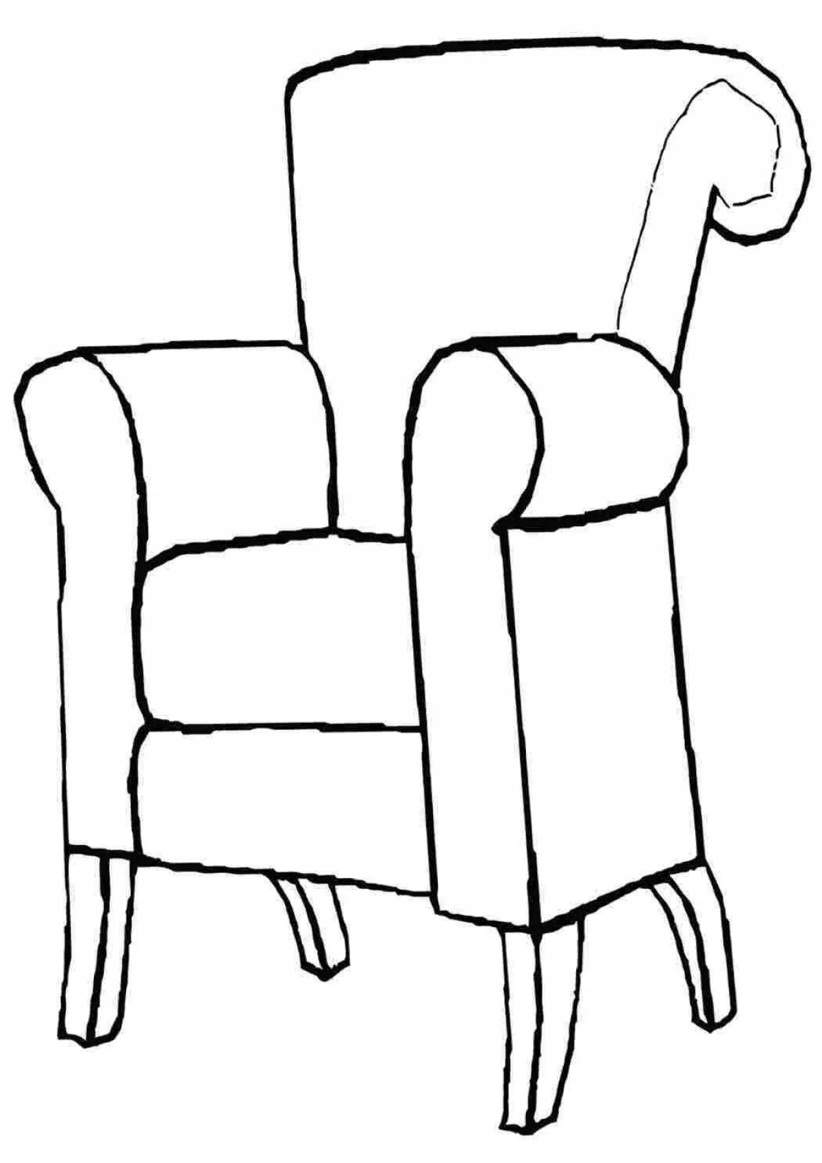 Coloring book magic chair for children