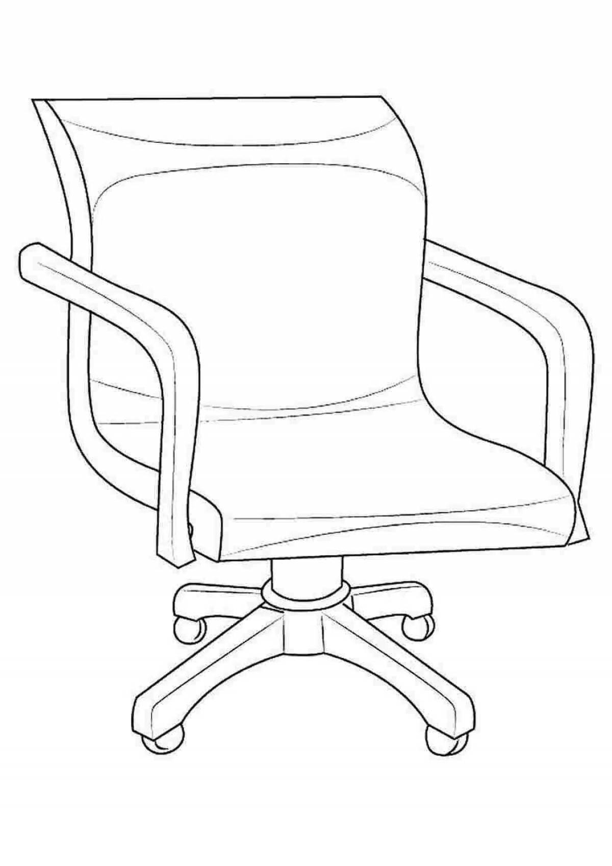 Coloring book cute chair for kids