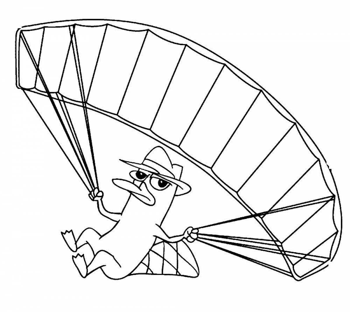 Photo Joyful parachute coloring book for kids