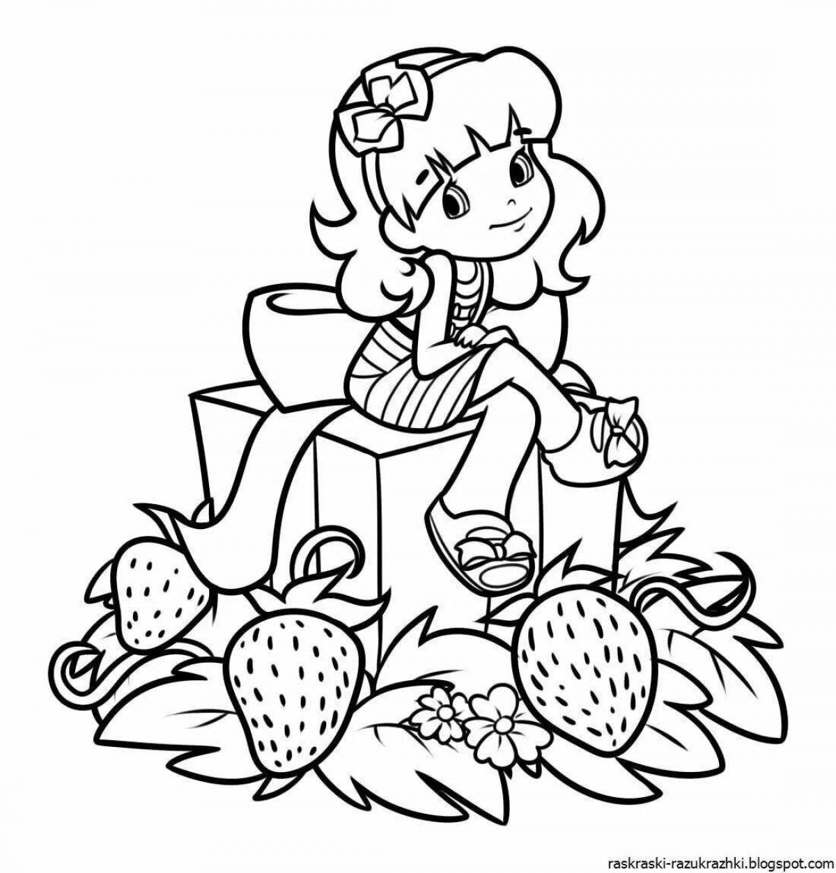 Radiant coloring page 7 for girls