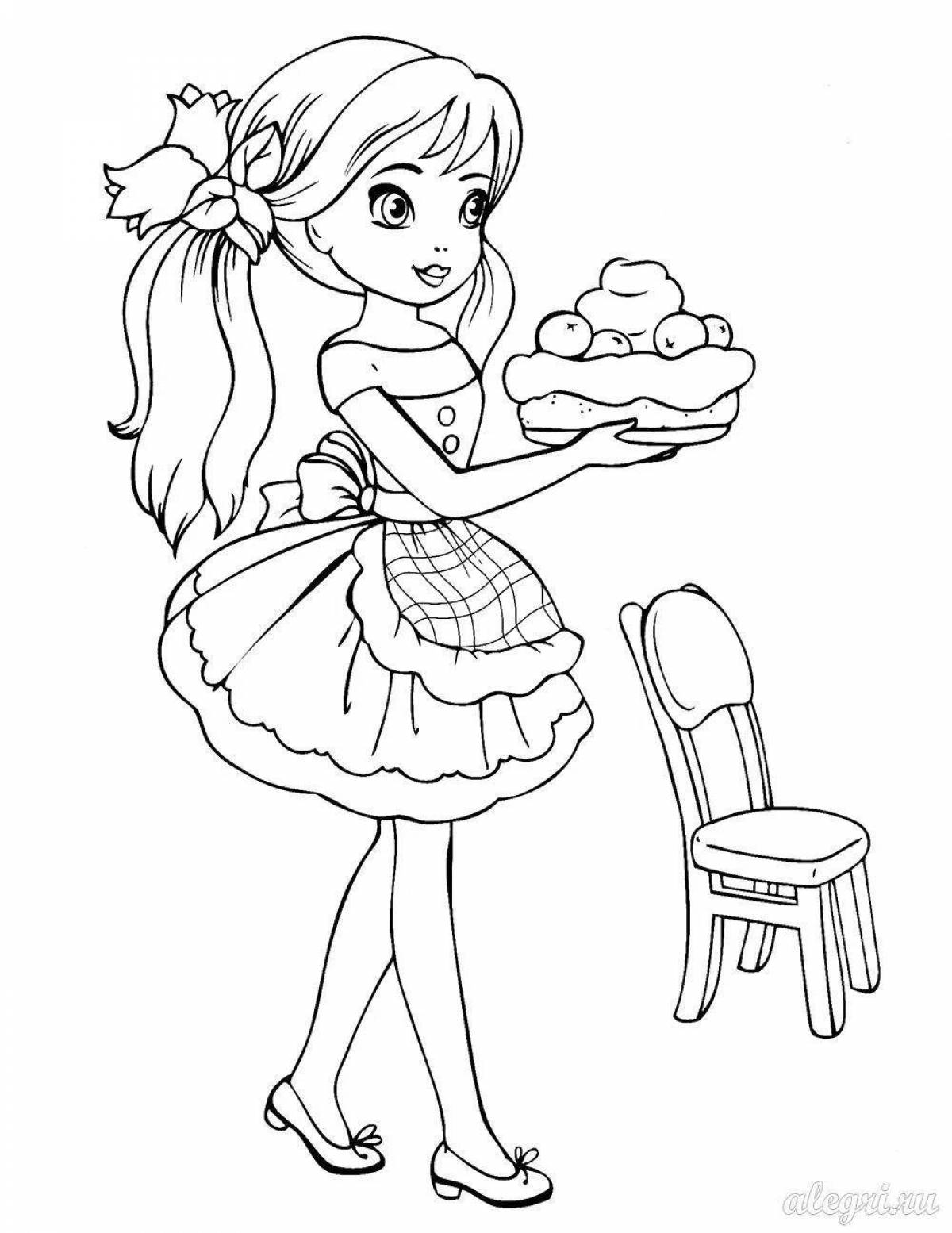 Amazing coloring page 7 for girls