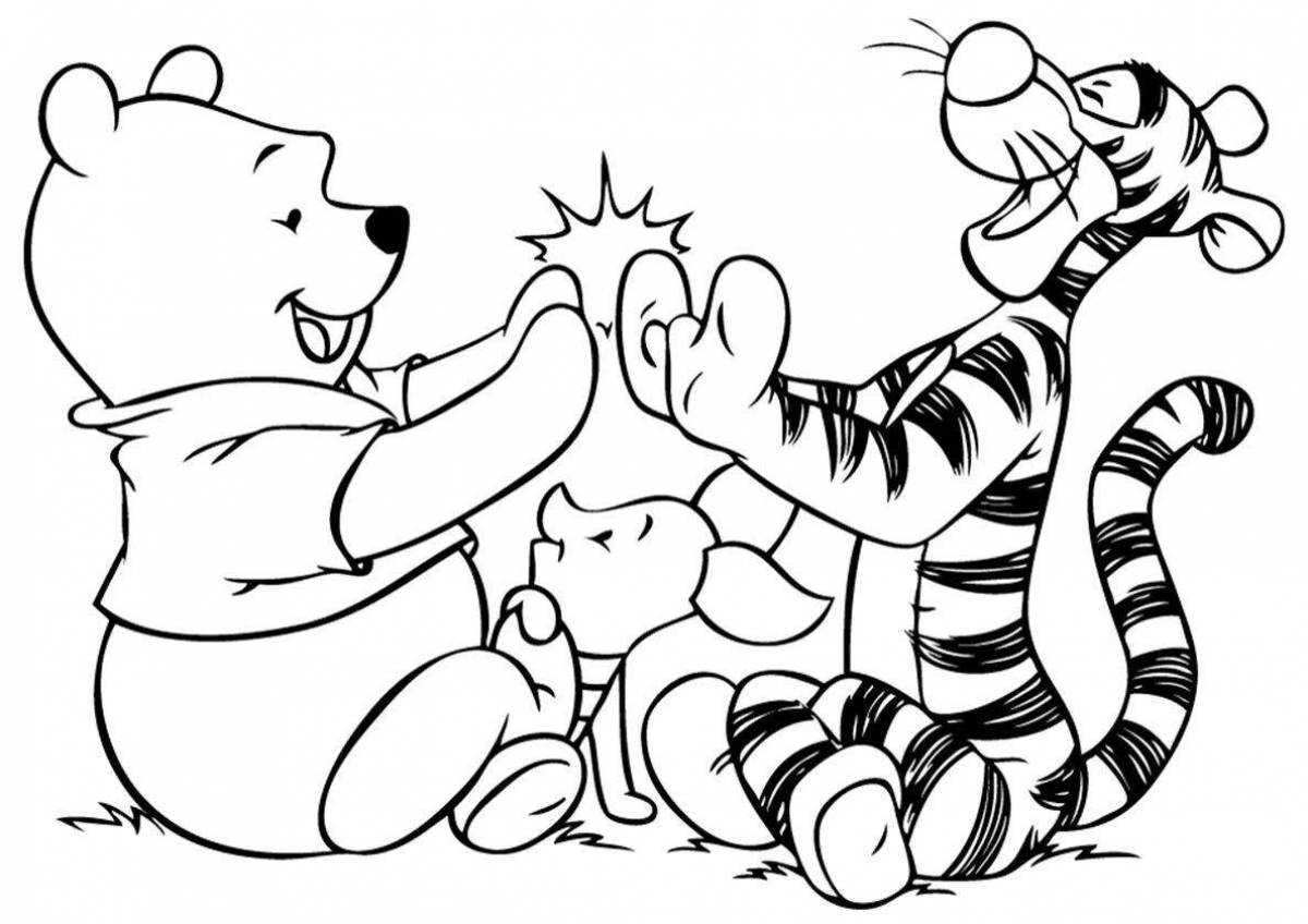 Colorful black and white coloring book for children