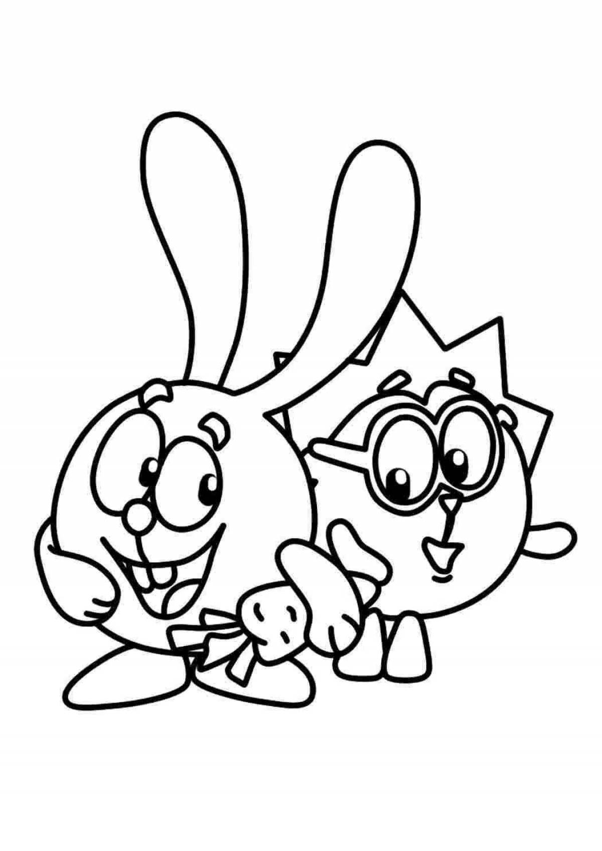 Fun black and white coloring book for kids