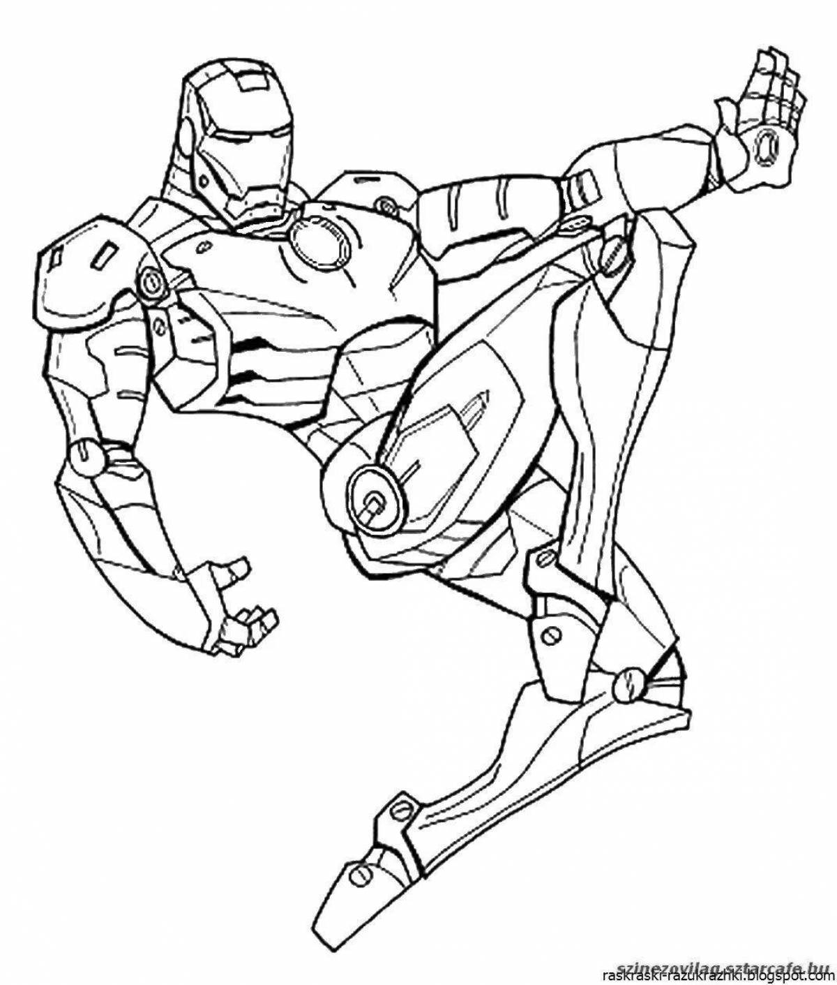 Iron man bright coloring for boys