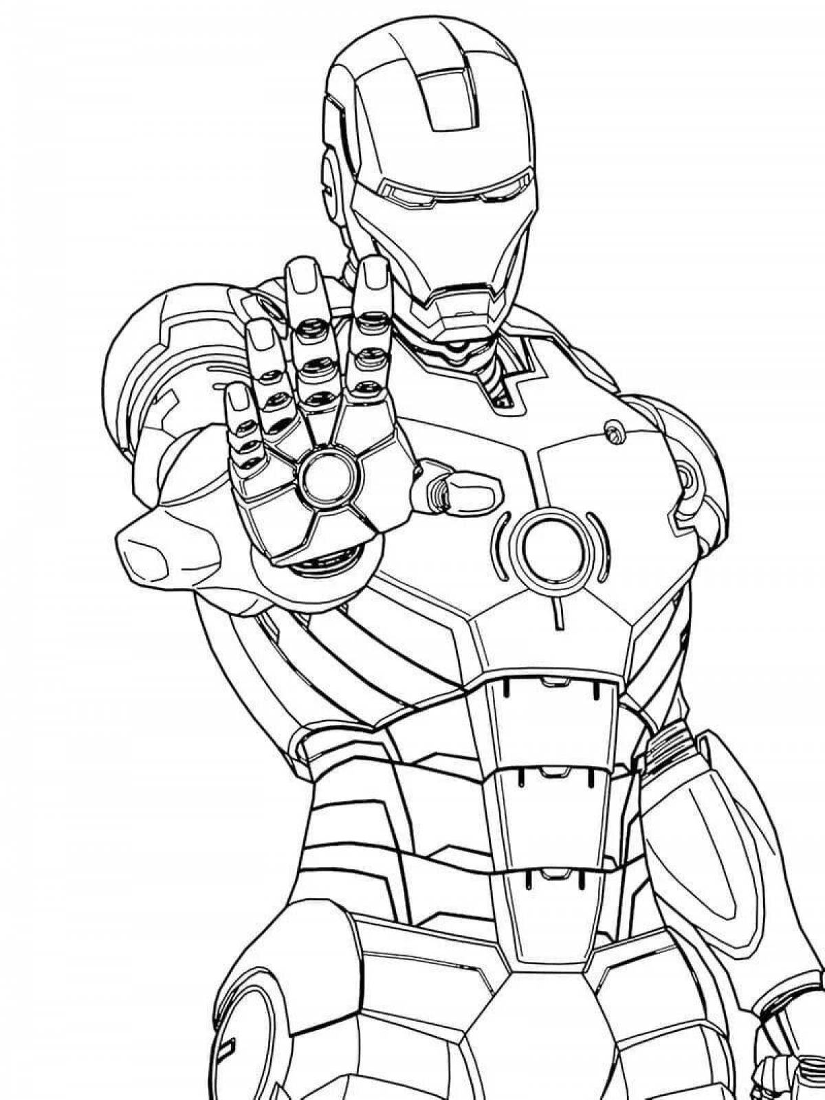 Iron man fat coloring for boys