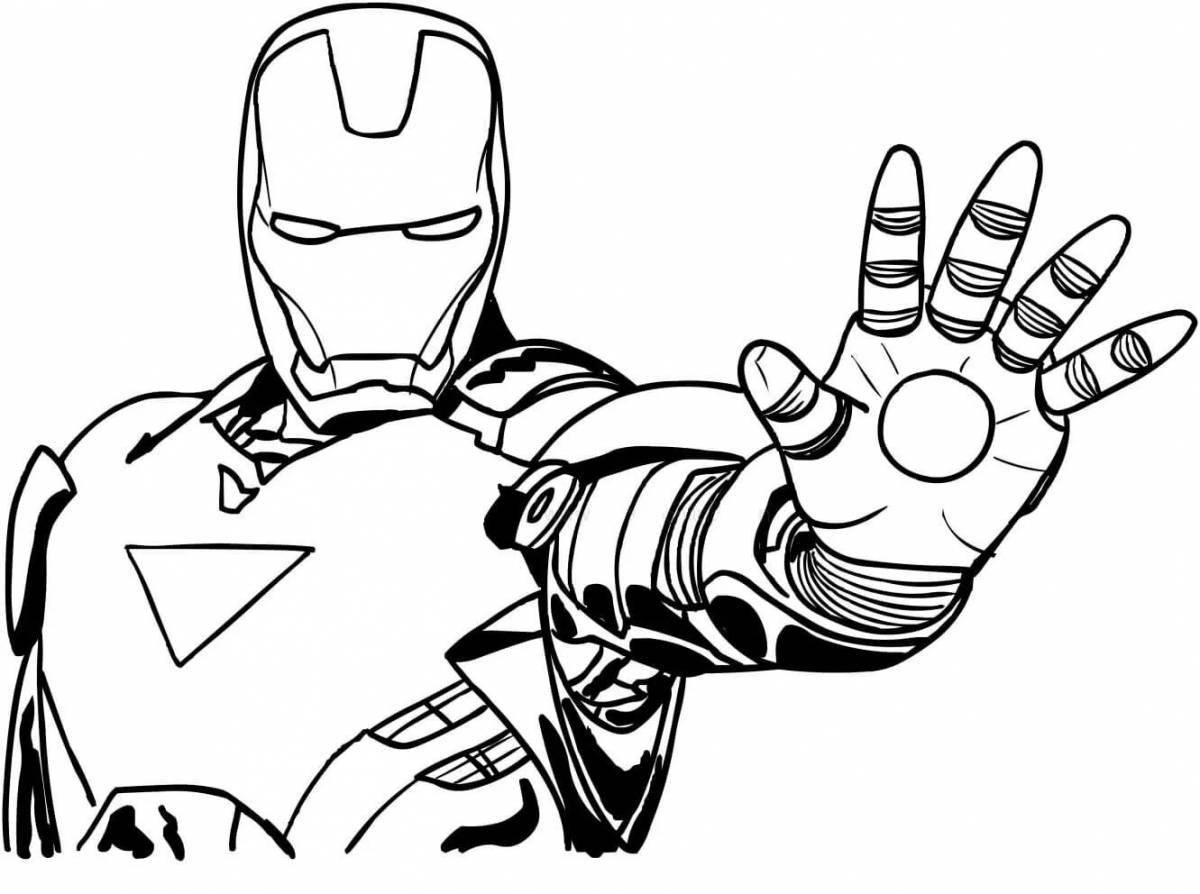 Majestic coloring iron man for boys