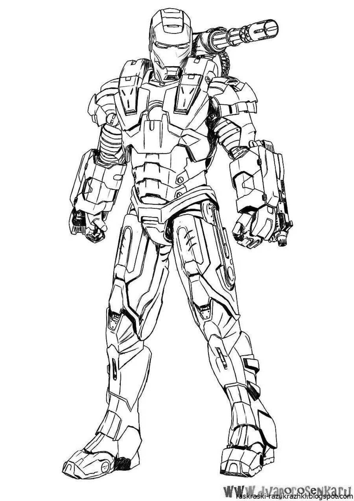 Great iron man coloring book for boys