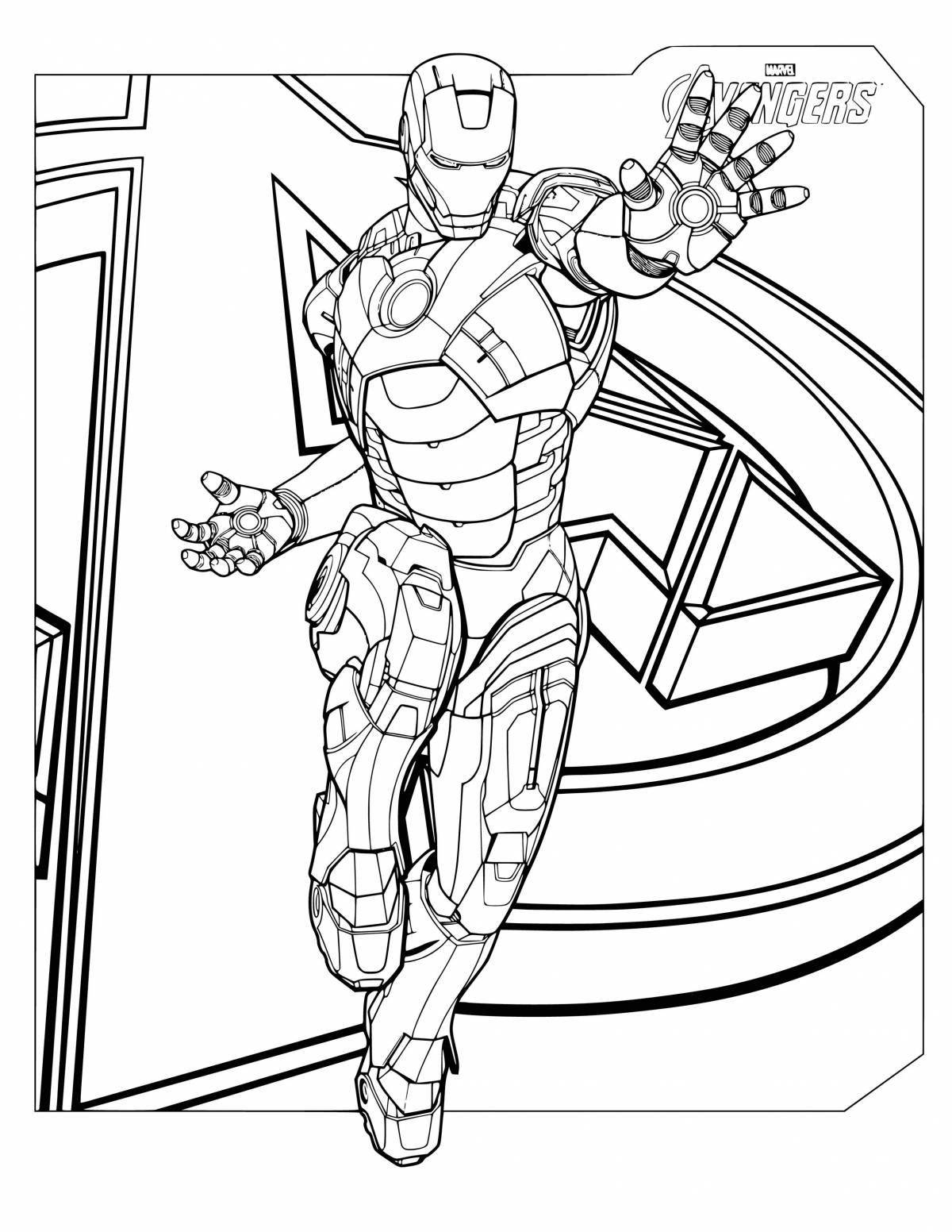 Excellent iron man coloring book for boys