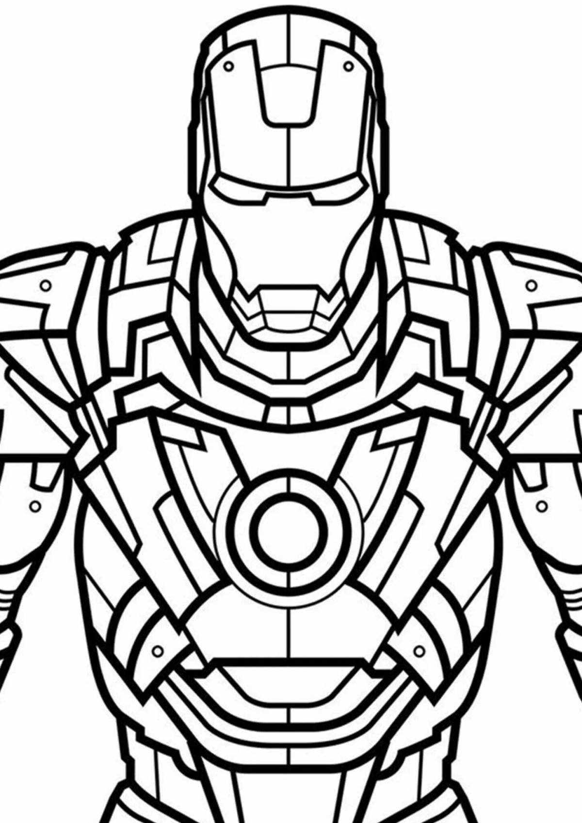 Exotic coloring iron man for boys