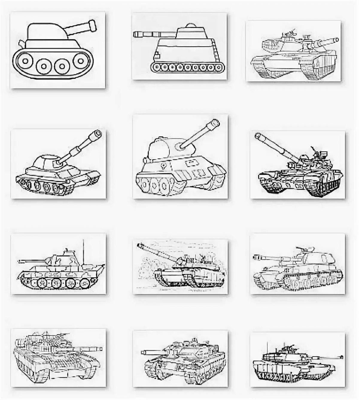 Tank drawing for kids #12