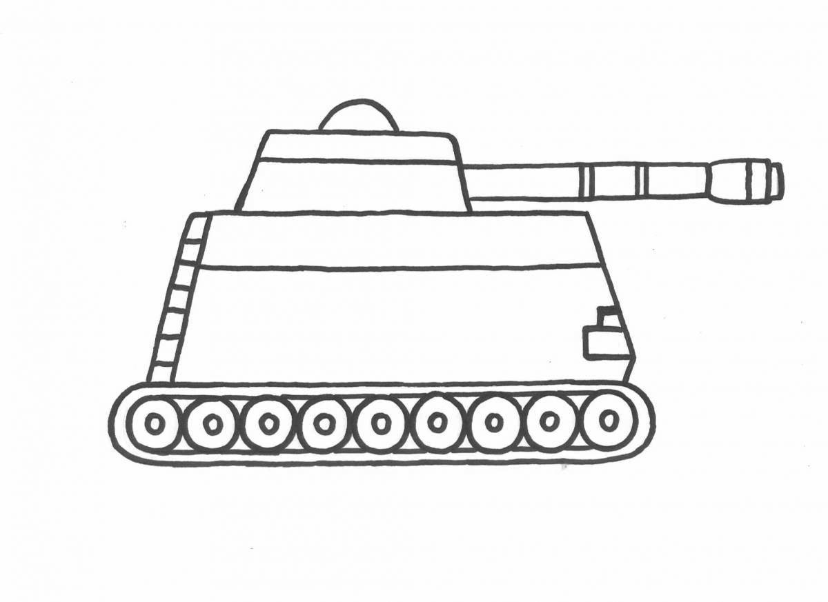 Раскраска танка для детей
