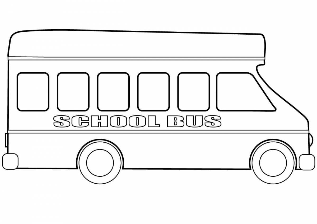 Joyful bus coloring book for 5 year olds