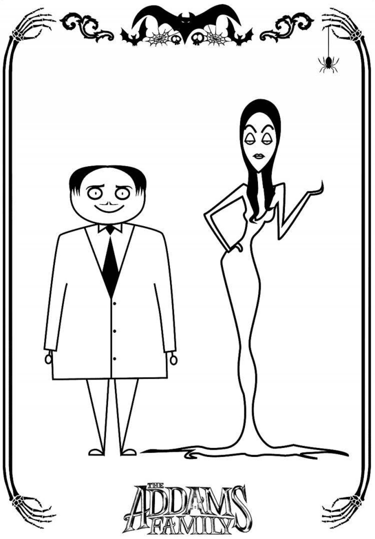 Coloring Addams Family coloring pages for kids
