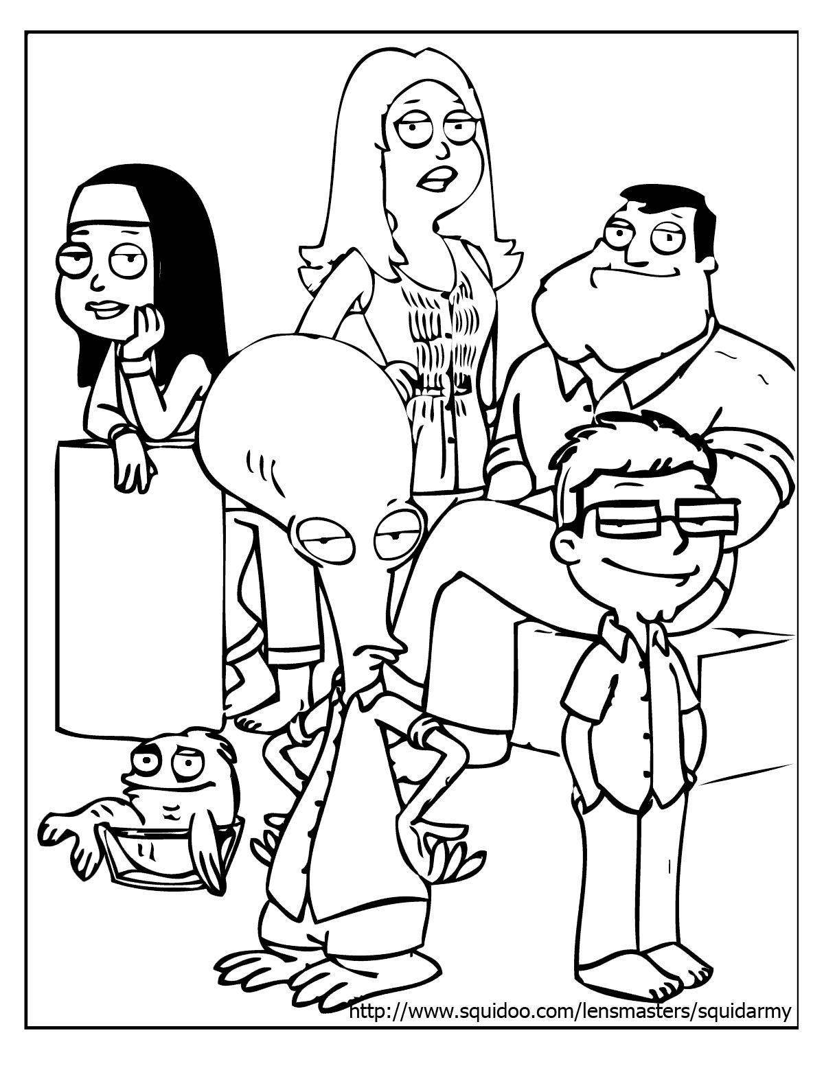 The Incredible Addams Family coloring pages for kids