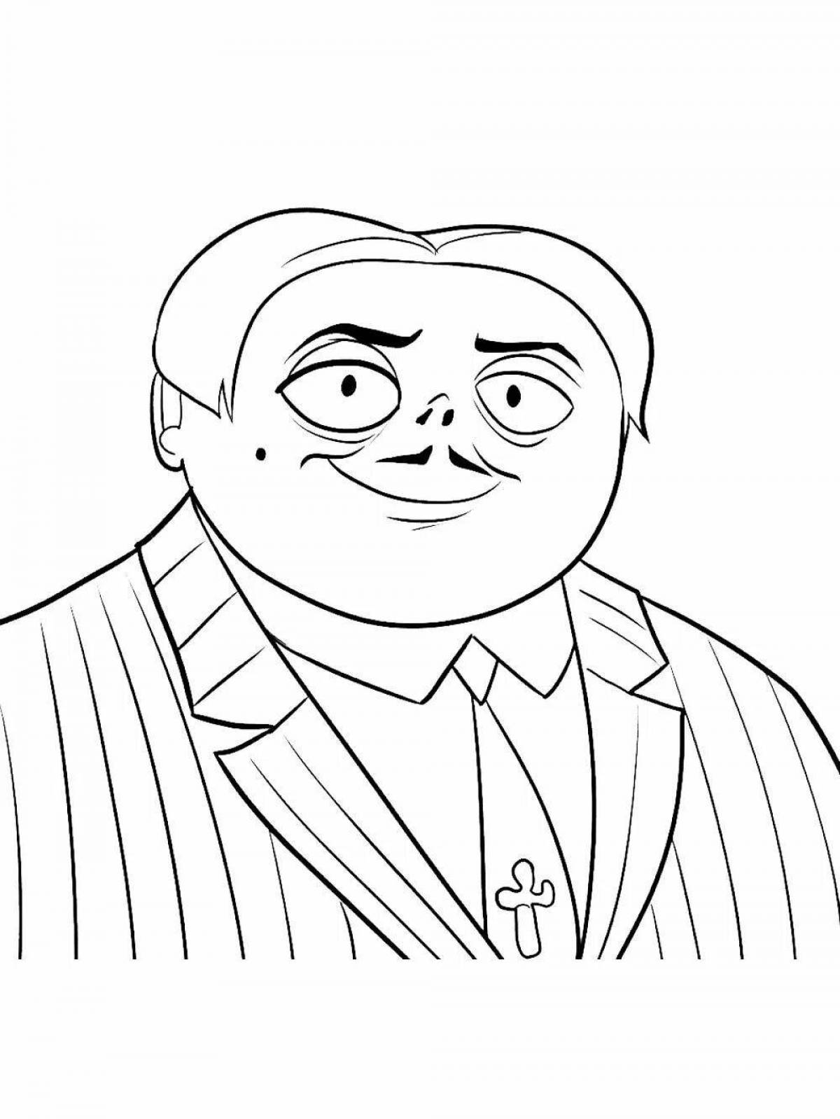 The Wonderful Addams Family coloring pages for kids