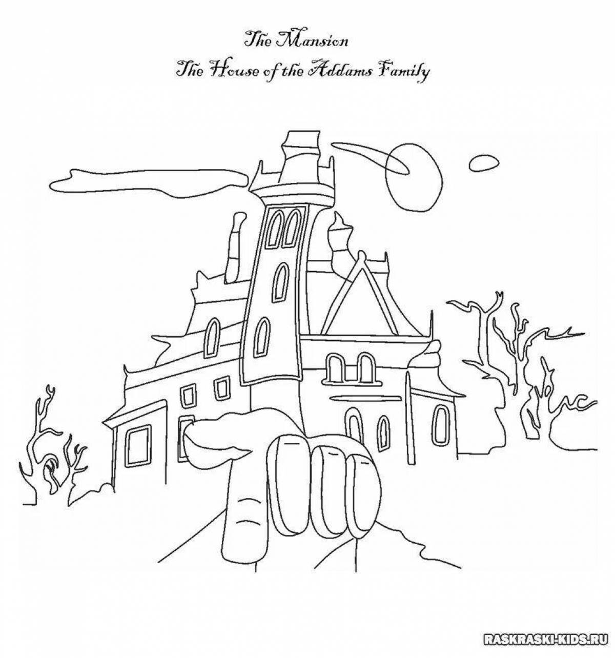 Cute addams family coloring pages for kids