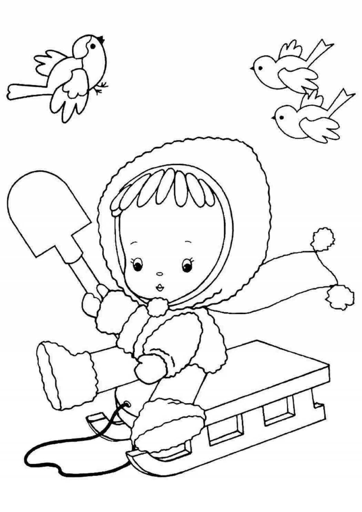 Colouring funny sleds