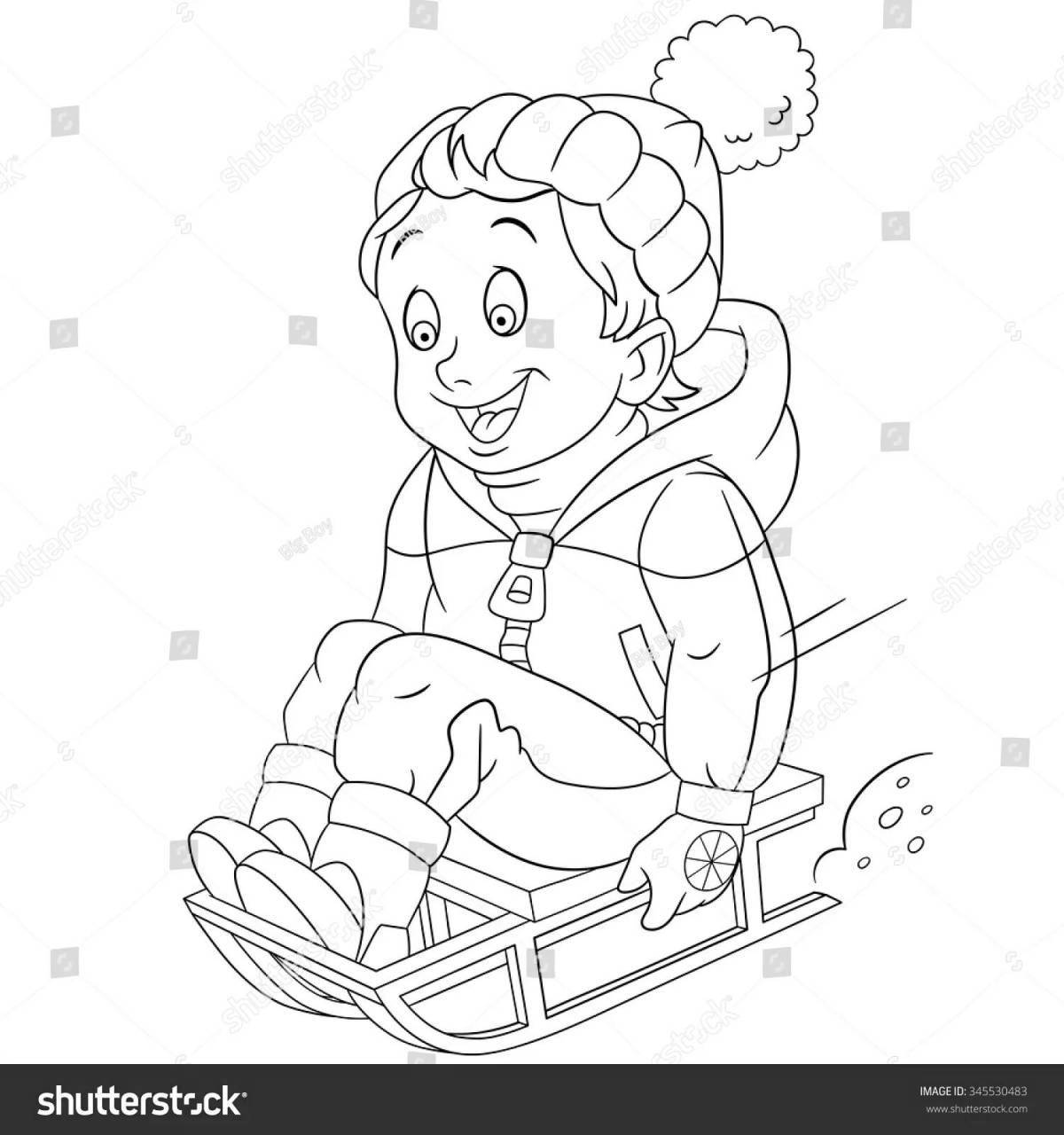 Live coloring on a sleigh