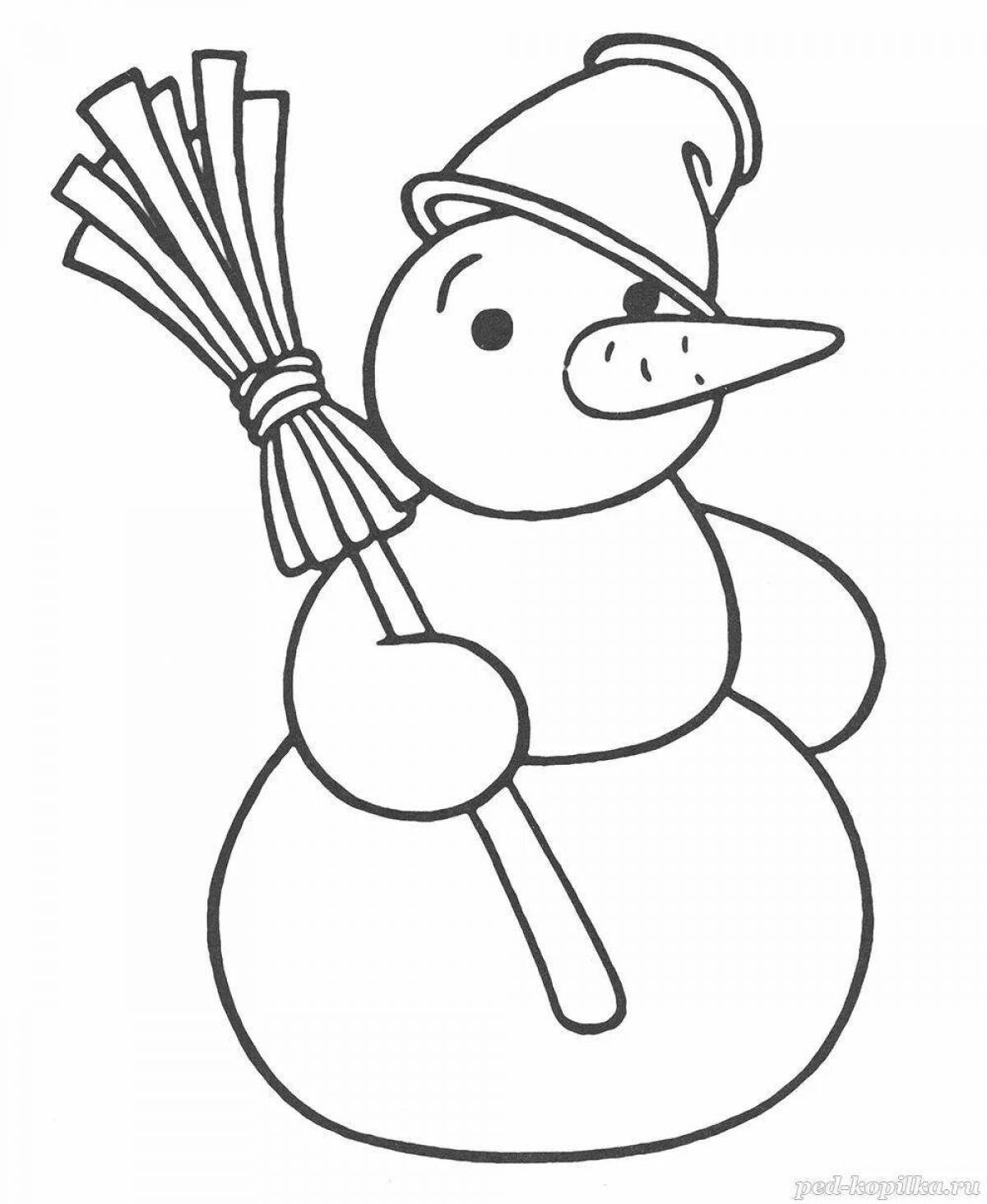 Festive winter coloring book for 3 year olds