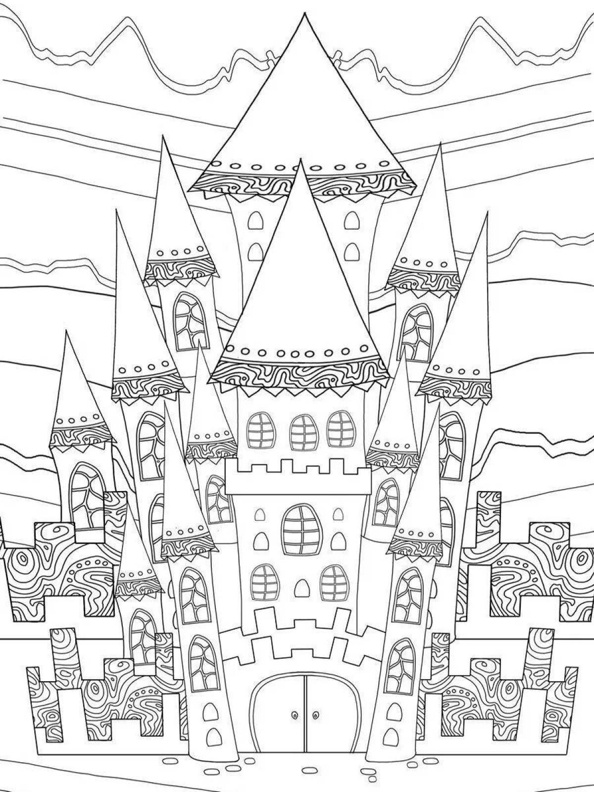 Dazzling castle coloring book for children 4-5 years old