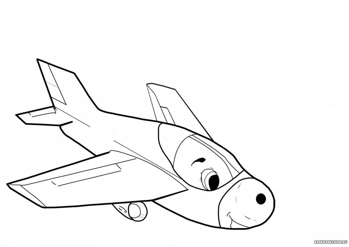 Gorgeous plane coloring book for 4-5 year olds