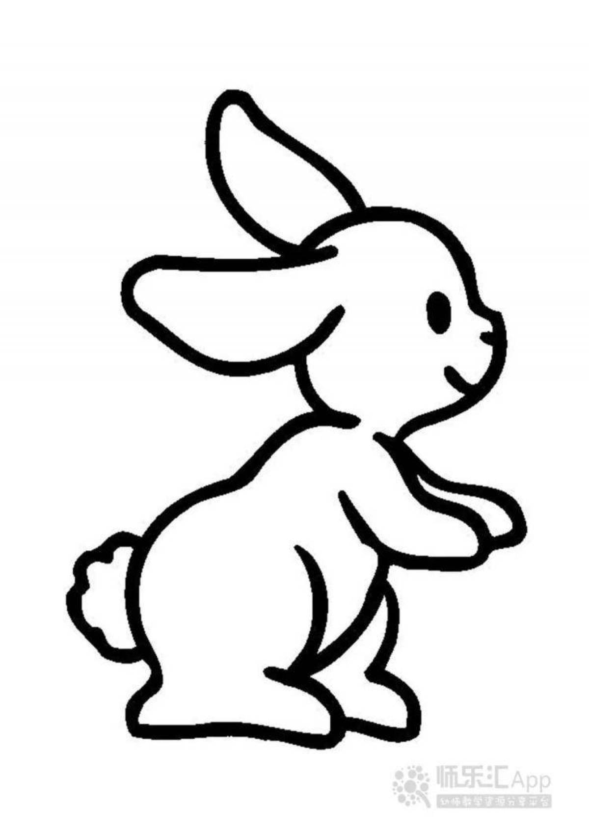 Раскраска «волшебный заяц» для детей 2-3 лет