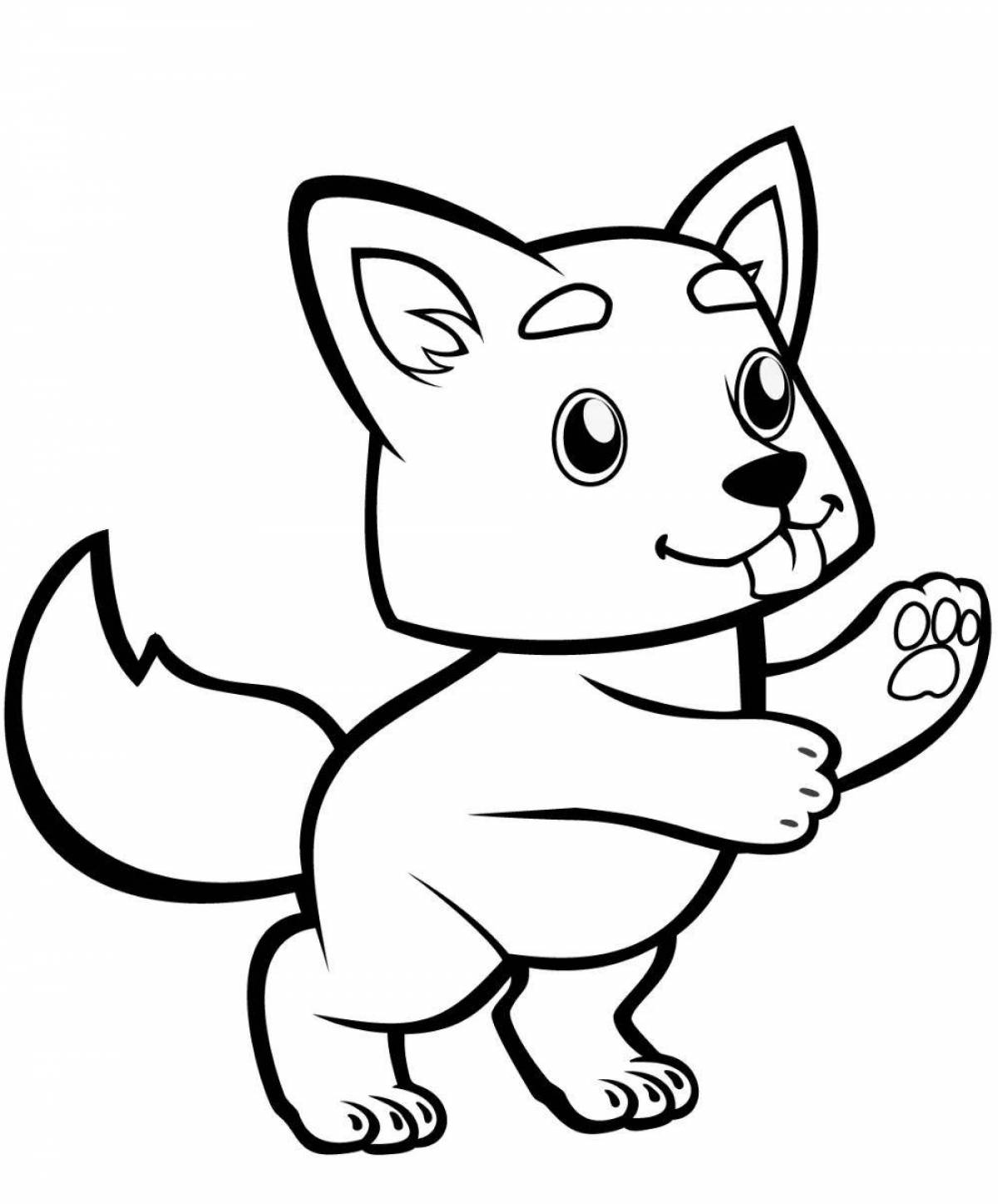 Whimsical fox coloring book for 3-4 year olds