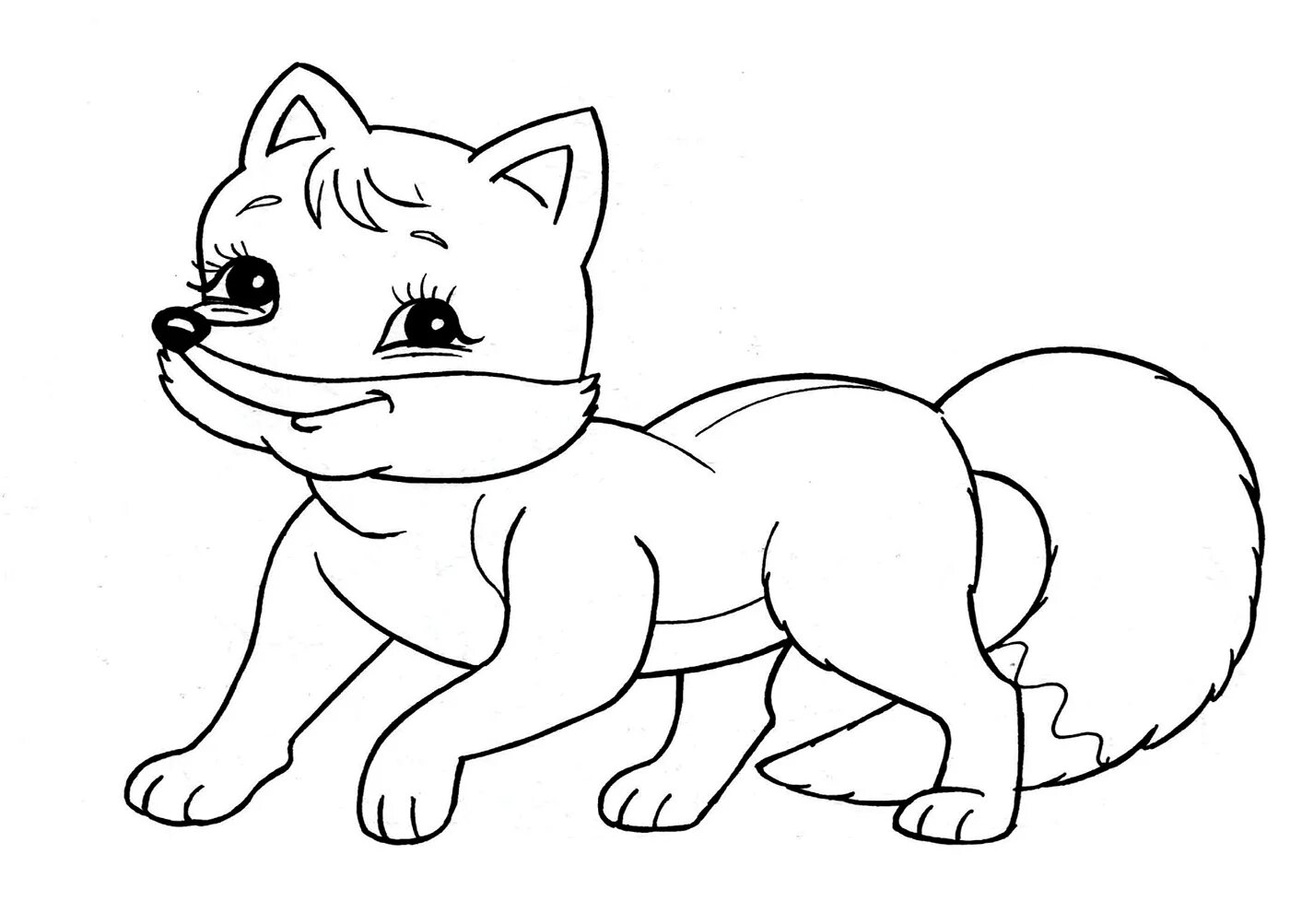 Naughty fox coloring book for 3-4 year olds