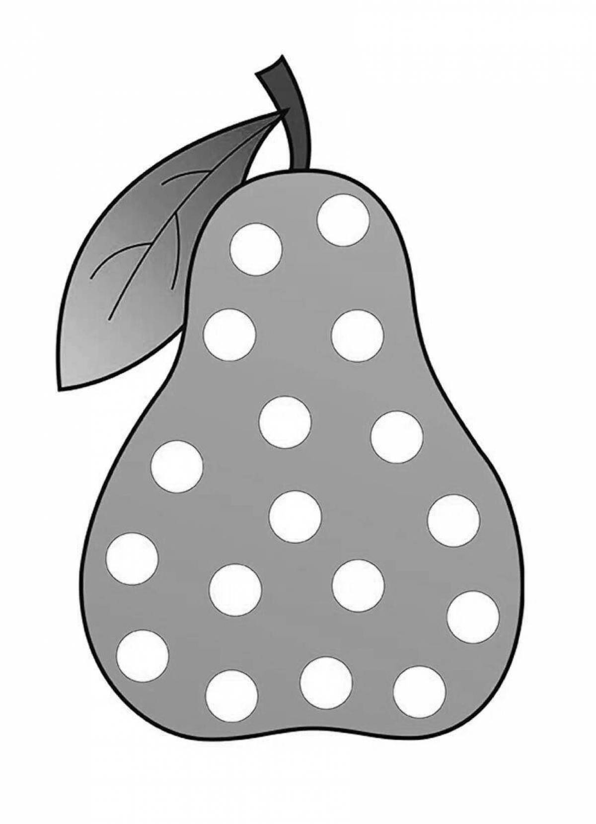Coloring book magic pear for children 2-3 years old