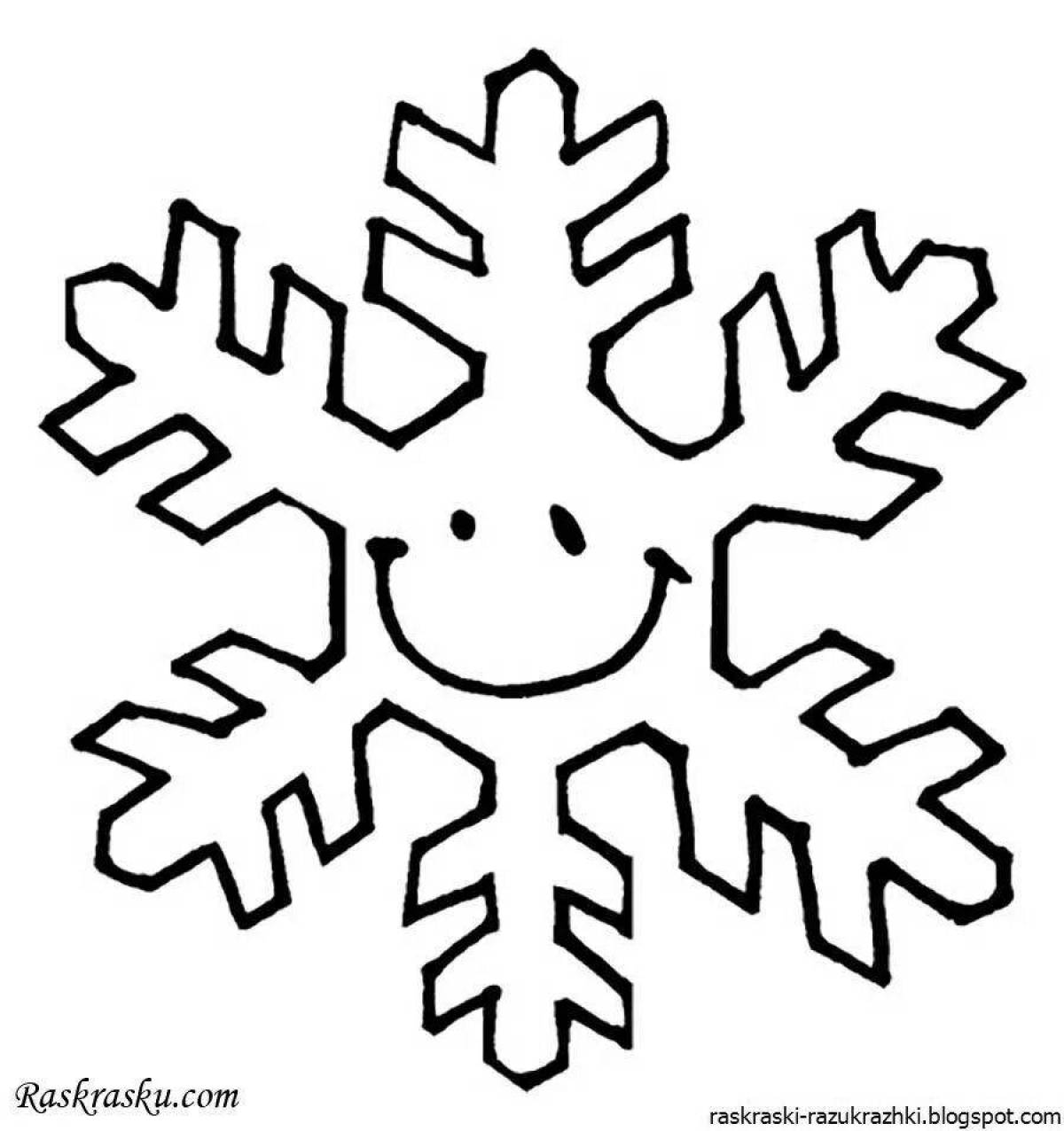 Bright snowflake coloring book for 2-3 year olds
