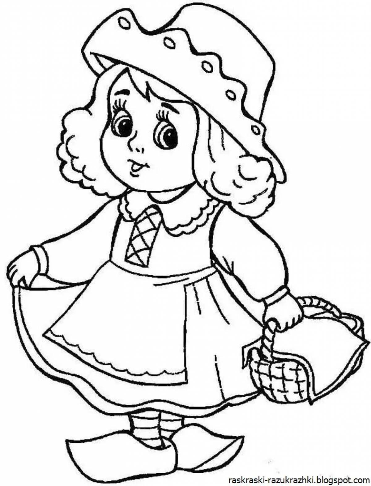 Little red riding hood coloring book