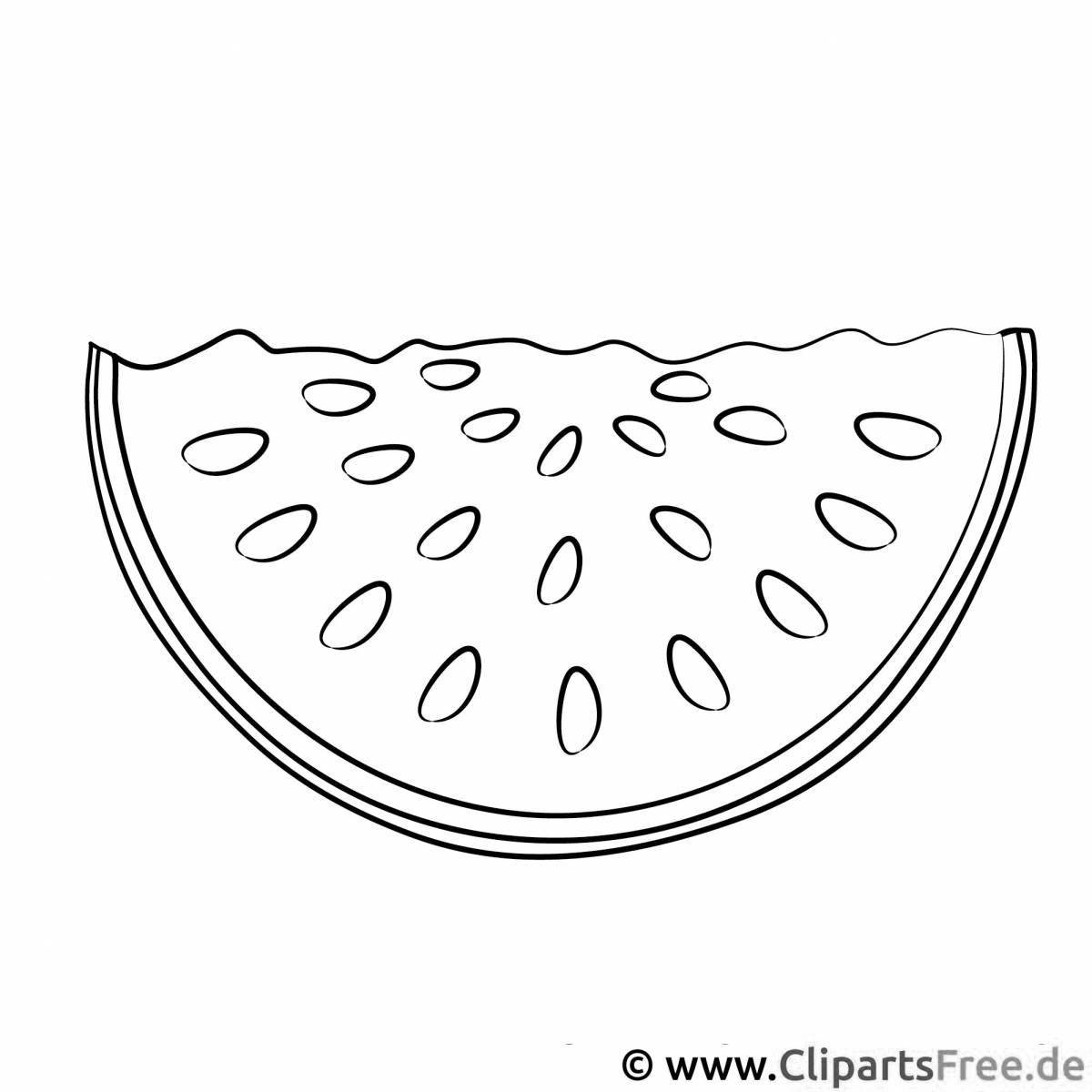 Playful watermelon coloring for pre-k