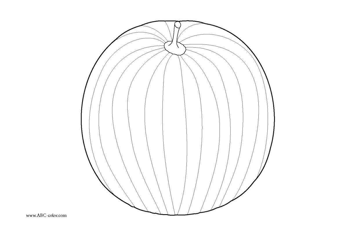 Photo Stimulating watermelon coloring book for children 4-5 years old