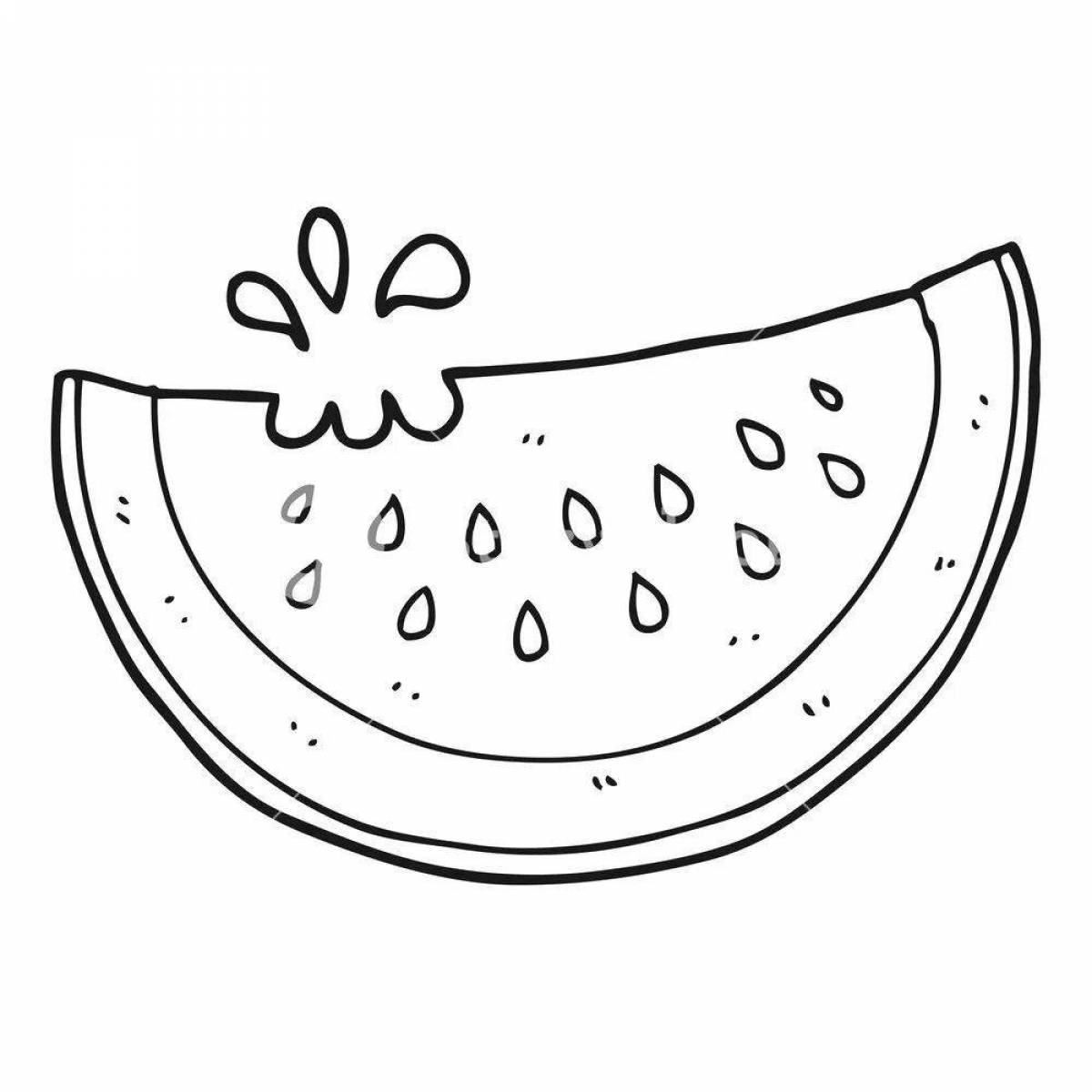 Adorable watermelon coloring book for kids