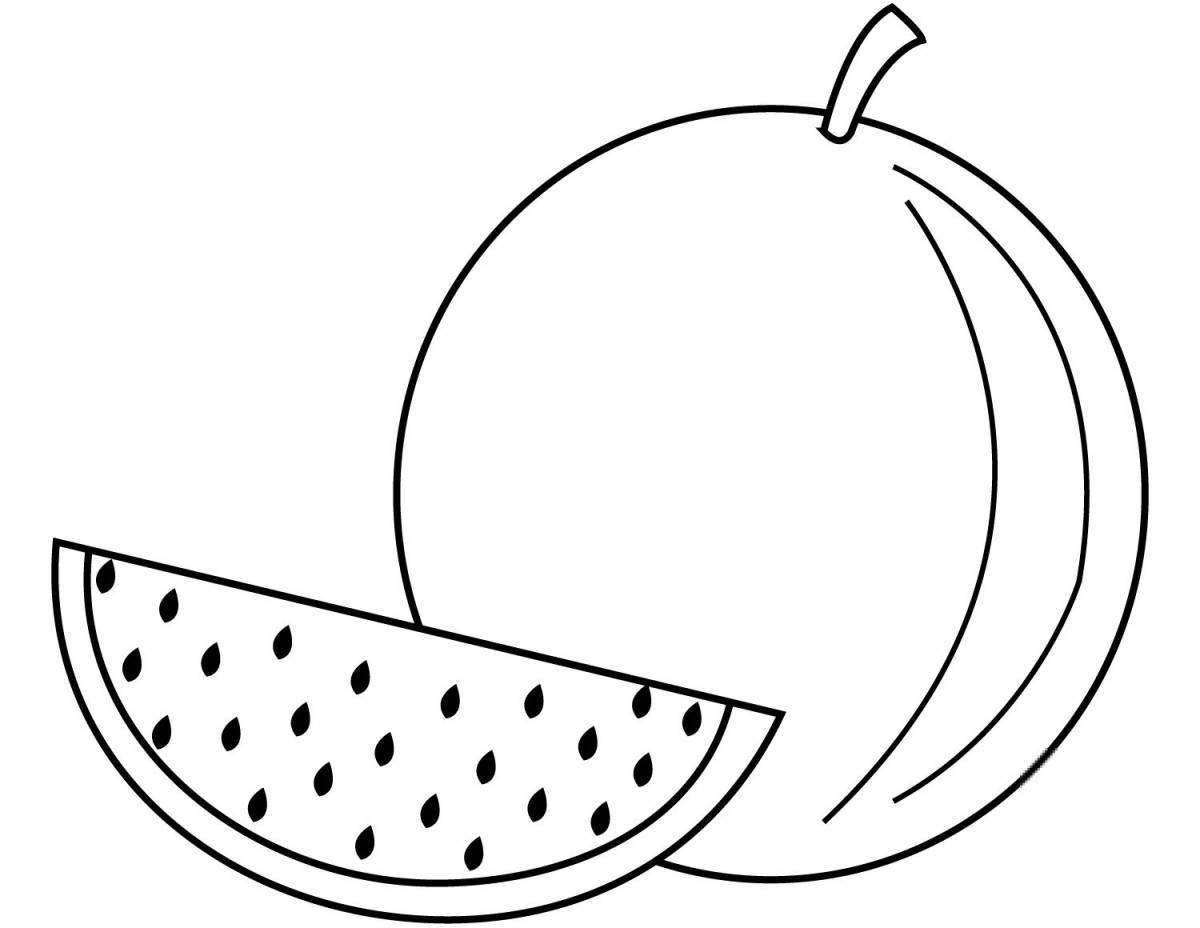 Stimulating pre-k watermelon coloring book