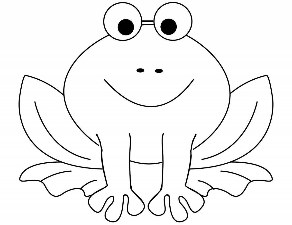Увлекательная раскраска лягушки для детей 4-5 лет