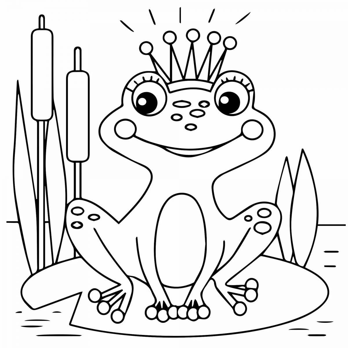 Great frog coloring book for kids