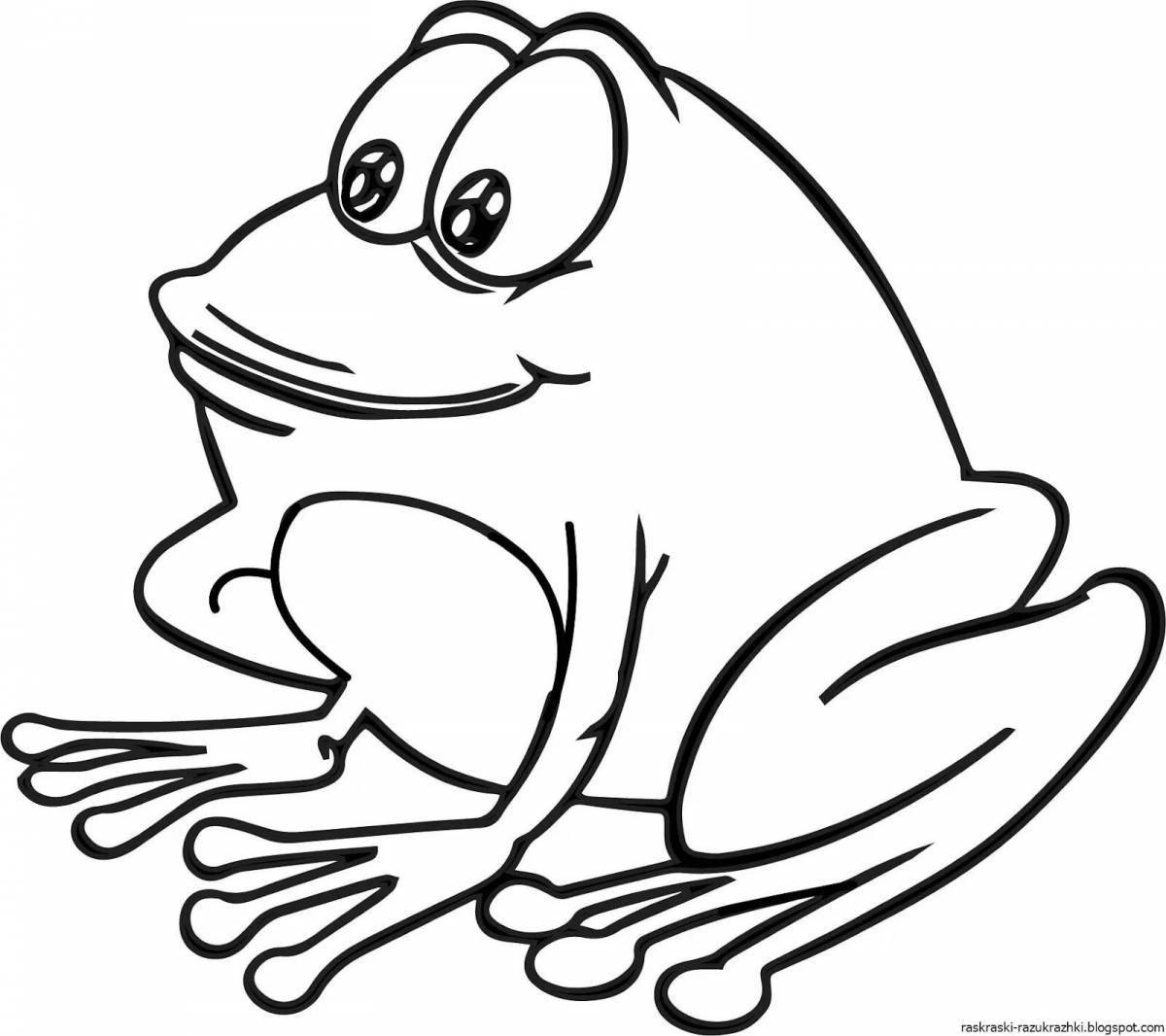A fun frog coloring book for kids