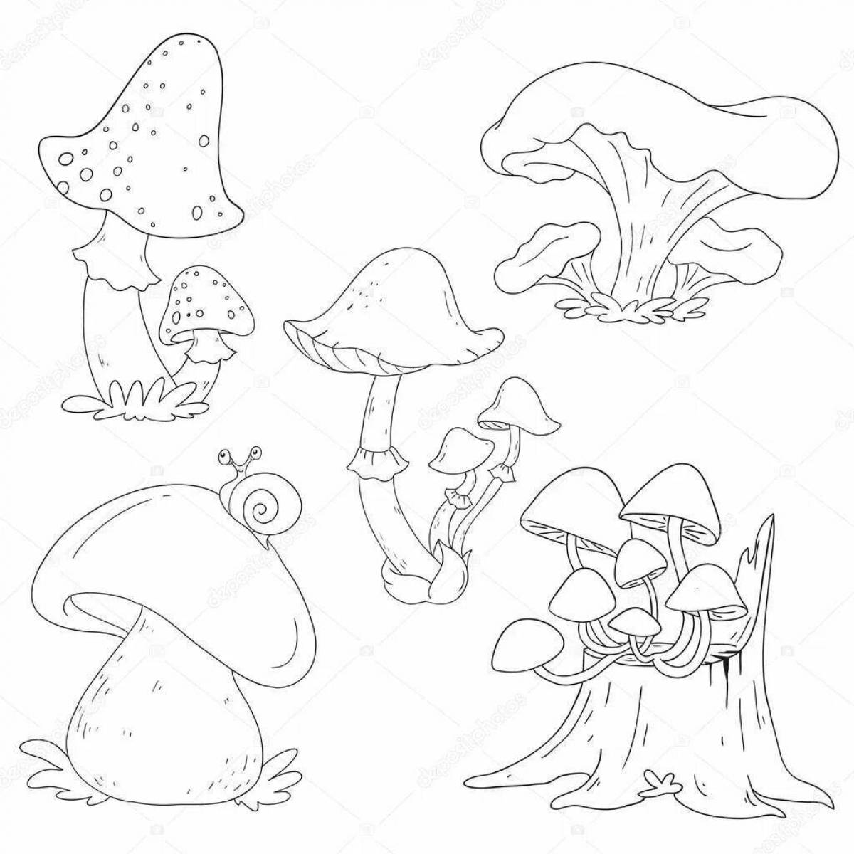 Завораживающие несъедобные грибы для детей