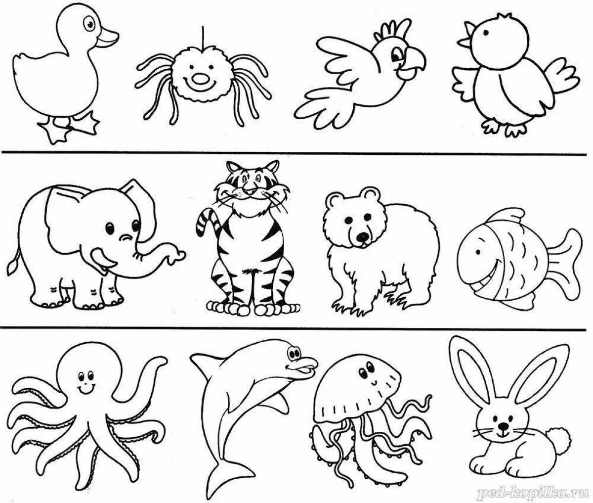 Entertaining coloring educational games for children 5 years old