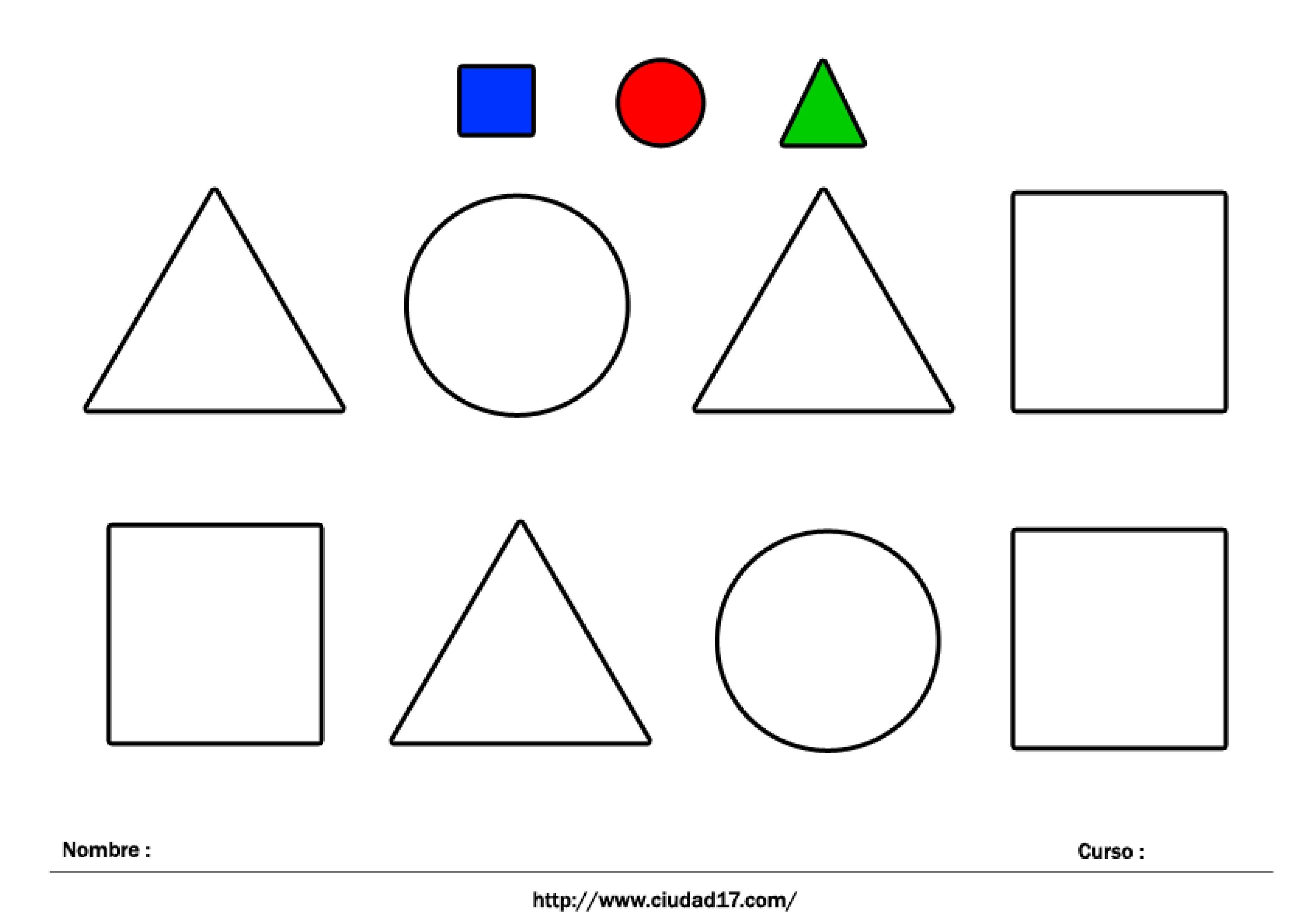 Круг квадрат треугольник для детей 3 4 лет #2