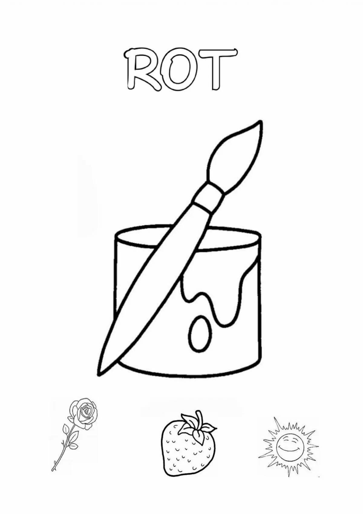 Colored coloring pages for children from 3 years old