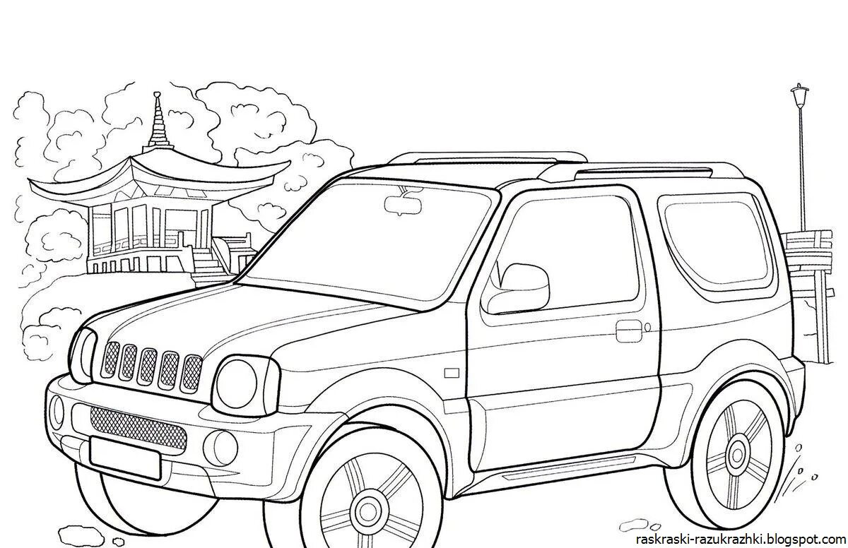 Glittering cars coloring game for boys 4-5 years old
