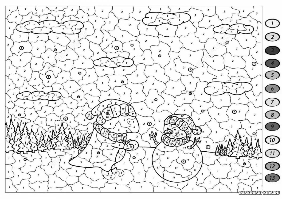 Продвинутая раскраска по номерам для взрослых