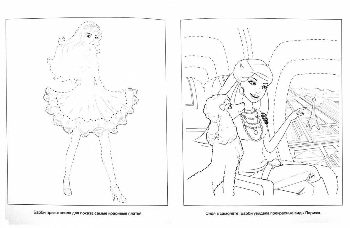 Barbie coloring book for kids 6-7 years old
